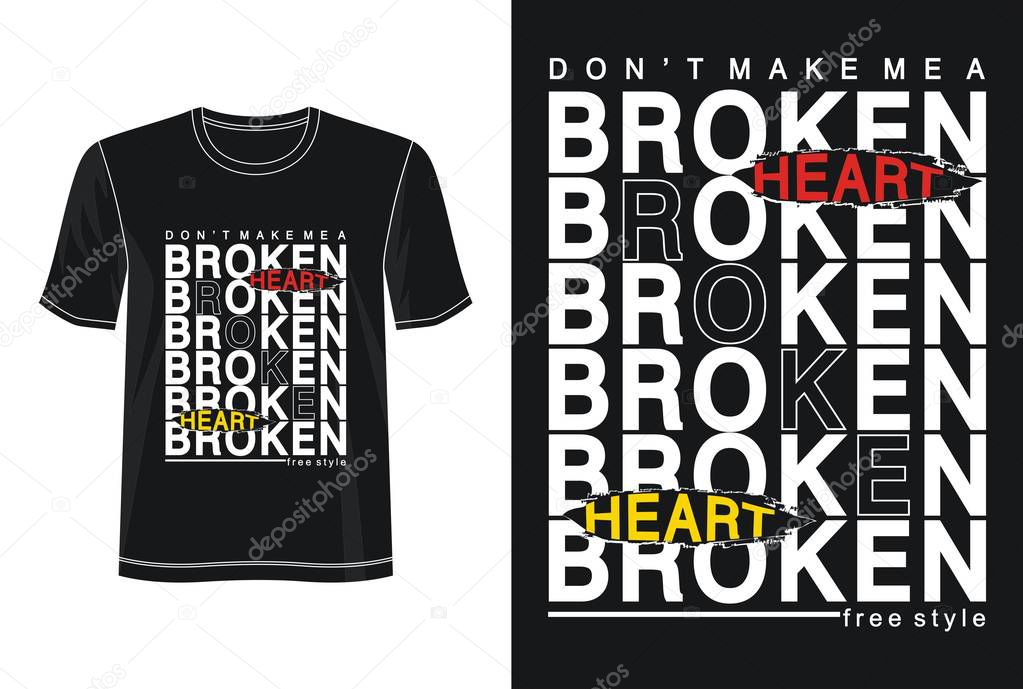 Typography design for print t shirt