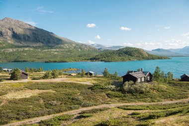 Yazın Norveç 'in doğal manzarası