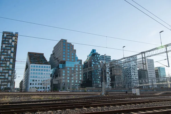 Architettura Moderna Nel Quartiere Barcode Oslo Norvegia — Foto stock gratuita