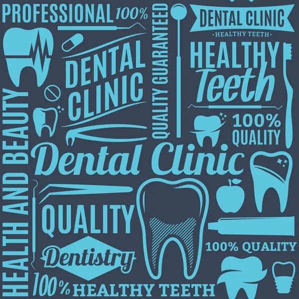 Clínica dentária sem costura padrão ou fundo —  Vetores de Stock