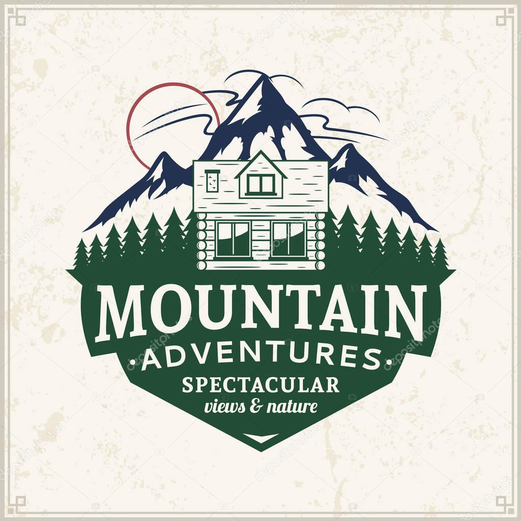 Mountain and outdoor adventures logo