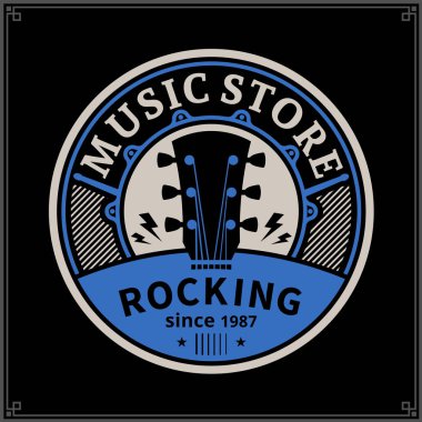 Vektör müzik mağazası logosu
