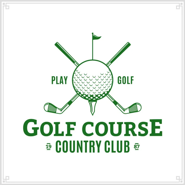 Golf country club logotyp — Stock vektor