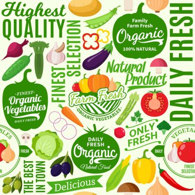 Vektör sebze seamless modeli