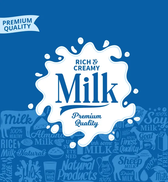 Vektorové logo mléka — Stockový vektor