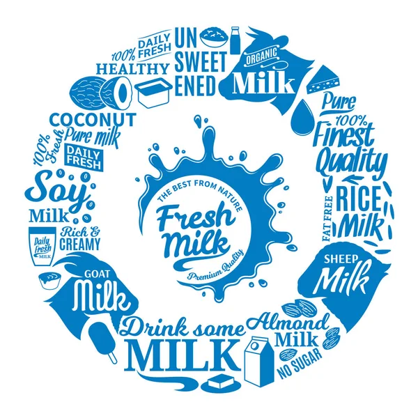 Vector milk illustration — Stock Vector