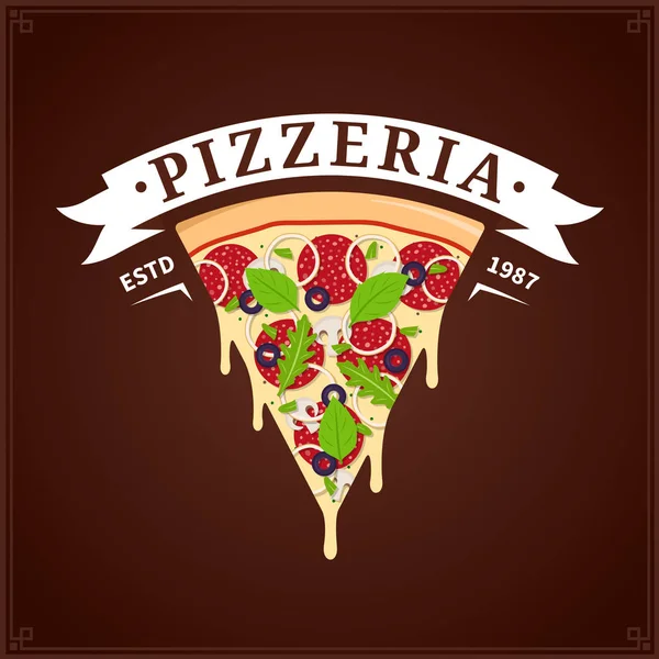 Vector pizzeria logotyp — Stock vektor