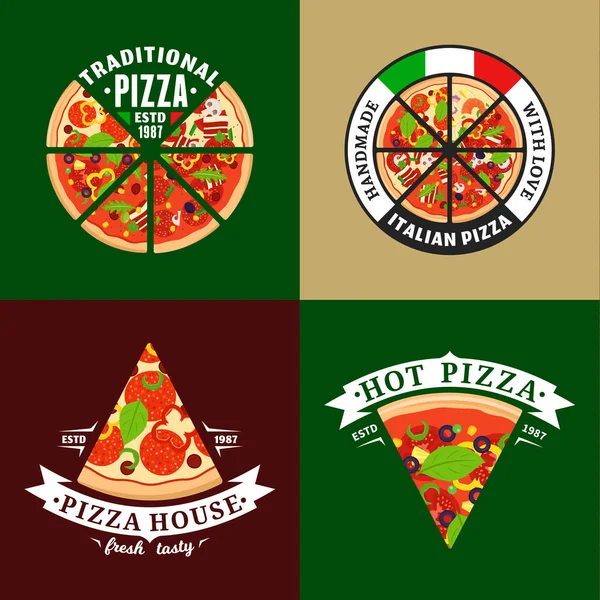 Vector pizza logo — Stock Vector