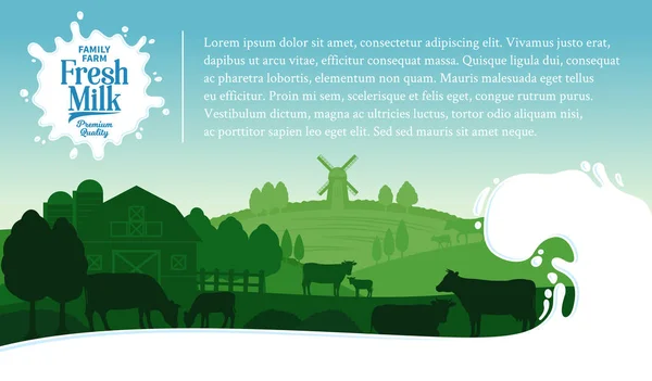 Ilustración de leche vectorial — Archivo Imágenes Vectoriales