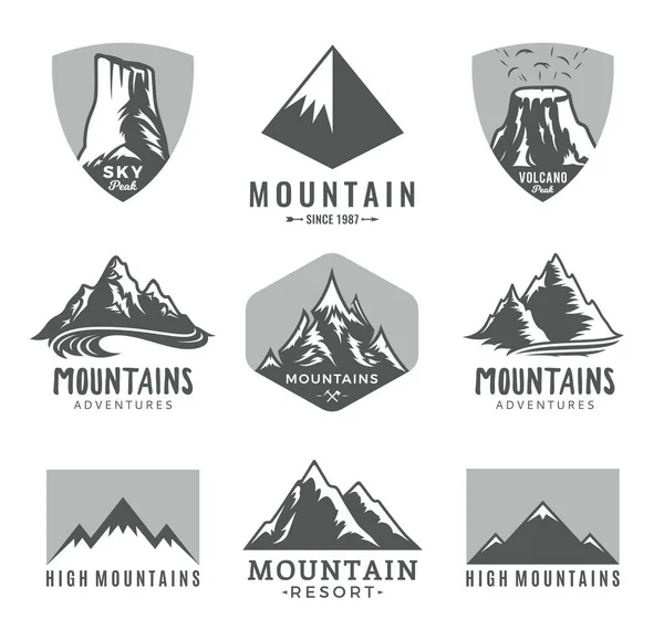 Vektor hegyek ikonok — Stock Vector