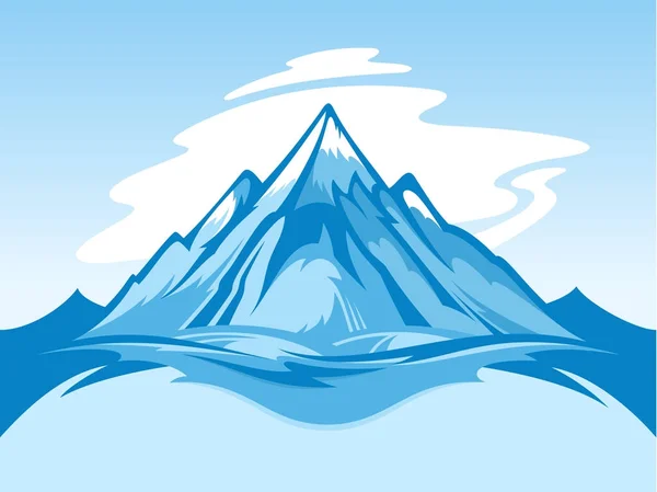 Vecteur neige montagnes paysage — Image vectorielle