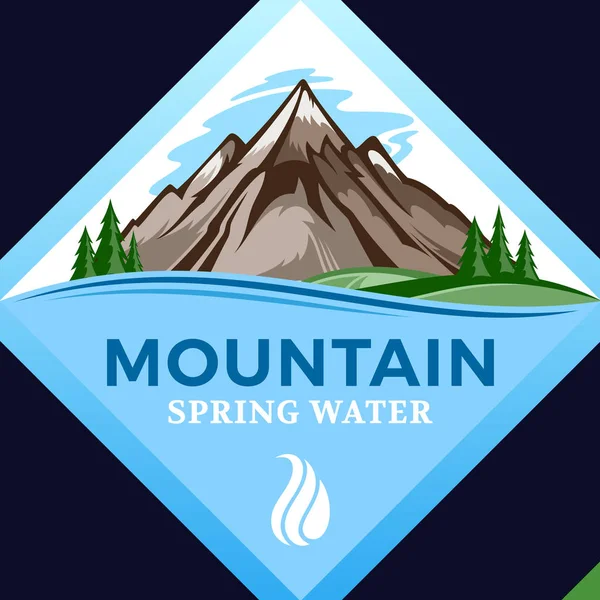 Vector logotipo da água da montanha —  Vetores de Stock