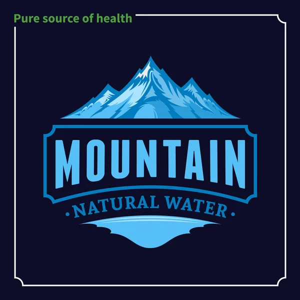 Vector ice mountain water logo - Stock Image - Everypixel