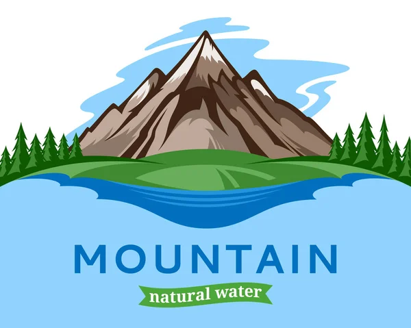 Vektorové ilustrace vody mountain — Stockový vektor