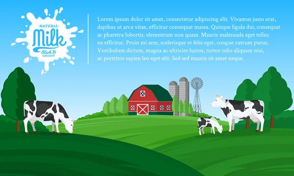 Ilustración de leche vectorial — Vector de stock