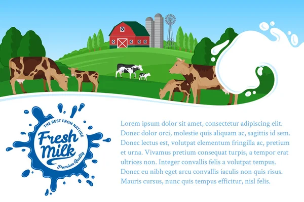 Illustration vectorielle du lait — Image vectorielle