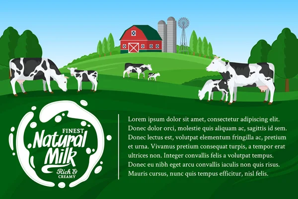 Ilustración de leche vectorial — Vector de stock