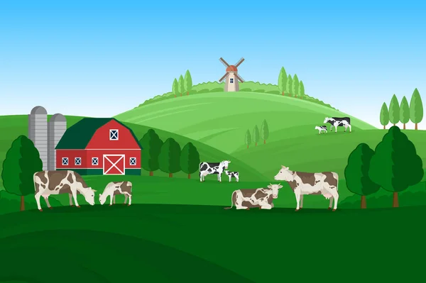 Vektor tej mezőgazdasági illusztráció — Stock Vector