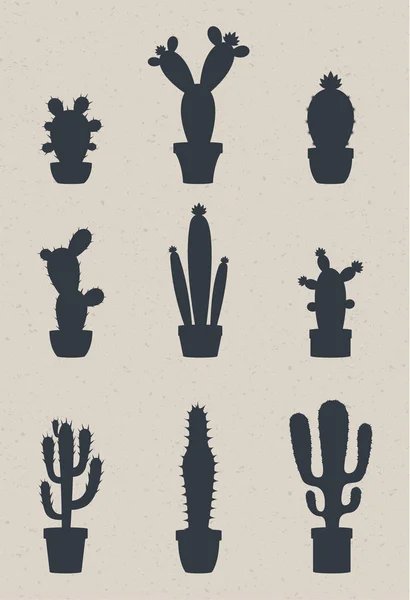 Vector cactus icons — Stock Vector