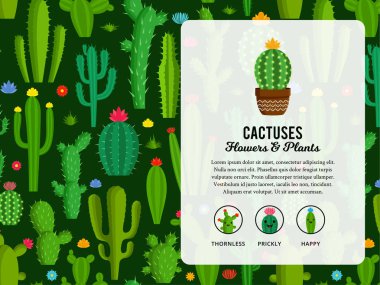 Vektör kaktüs çizim