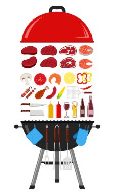 Vektör Barbekü çizim