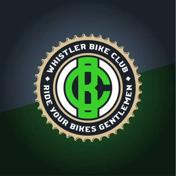 Logo del club di mountain bike vettoriale — Vettoriale Stock