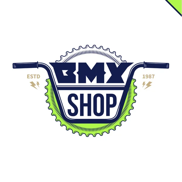BMX 자전거 가게 로고 — 스톡 벡터