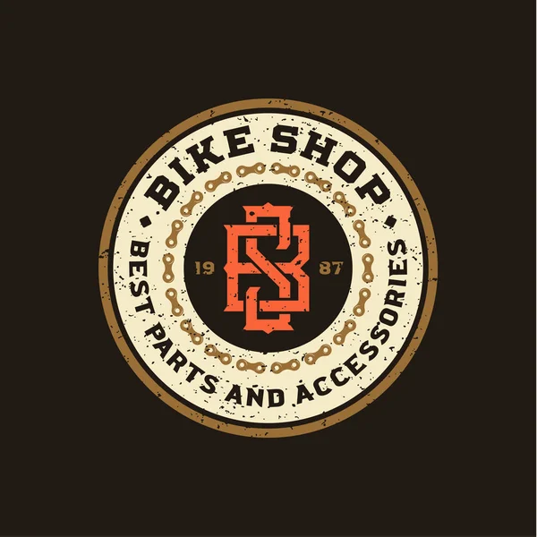 Логотип векторного велосипедного магазину — стоковий вектор