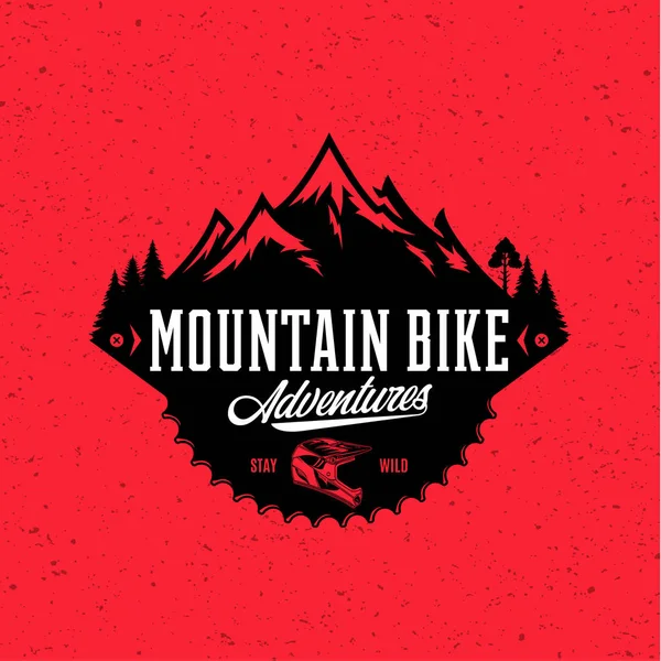 Vector mountain biking logo — Stock Vector