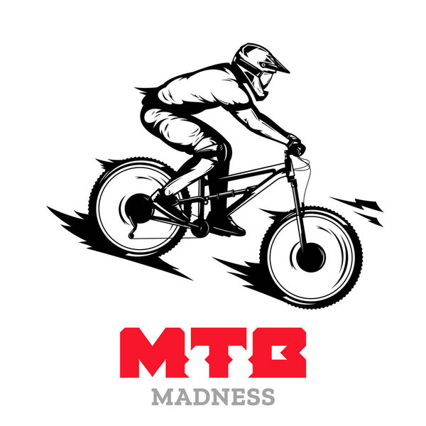 Векторная иллюстрация горного велосипеда
