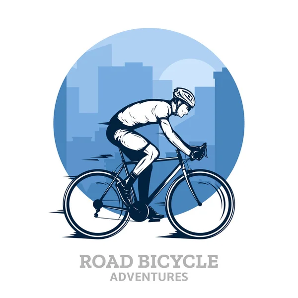 Vector estrada ciclismo ilustração —  Vetores de Stock