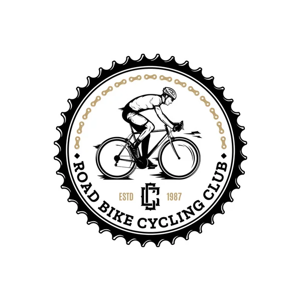矢量公路自行车徽章设计 — 图库矢量图片