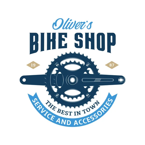 Логотип векторного велосипедного магазину — стоковий вектор
