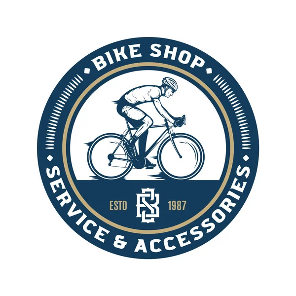 Логотип магазина велосипедов — стоковый вектор