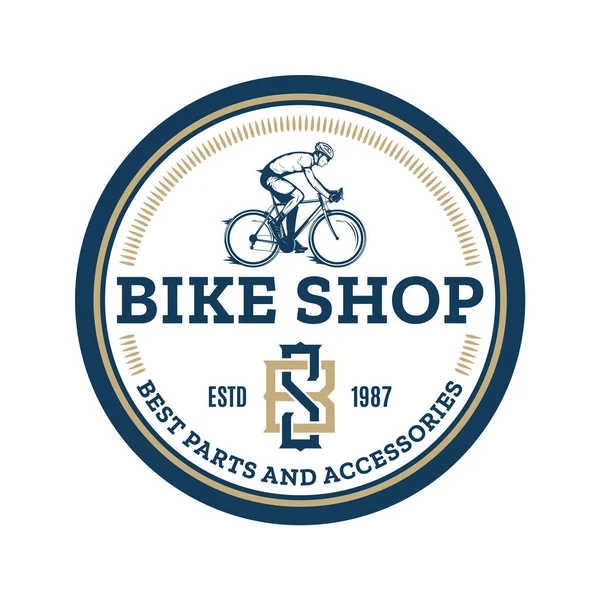 Vektör bisiklet dükkanı logosu — Stok Vektör