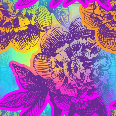 Vektör seamless modeli ile pione. 