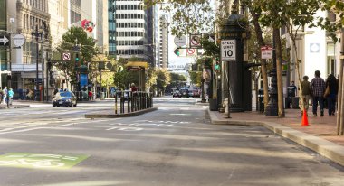 San Francisco, Ca, ABD, 23 Ekim 2016: Market street San Francisco