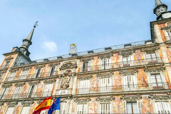 Casa de la Panaderia on Plaza Mayor in Madrid — Stok fotoğraf
