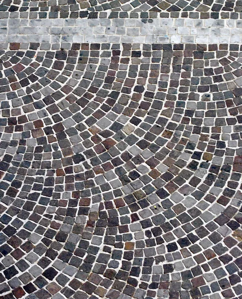 Vista aérea de uma calçada de paralelepípedos — Fotografia de Stock