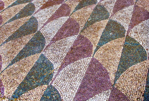Decorated mosaic floor in the roman Caracalla Thermae Baths in R