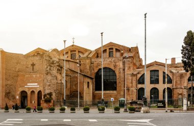 Facade of the Basilica of Santa Maria degli Angeli e dei Martiri clipart