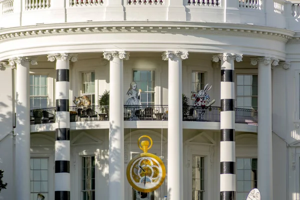Cadılar Bayramı sonbahar dekorasyonları Cumhurbaşkanlığı Beyaz Saray — Stok fotoğraf