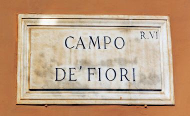 Roma'da Campo de Fiori iz