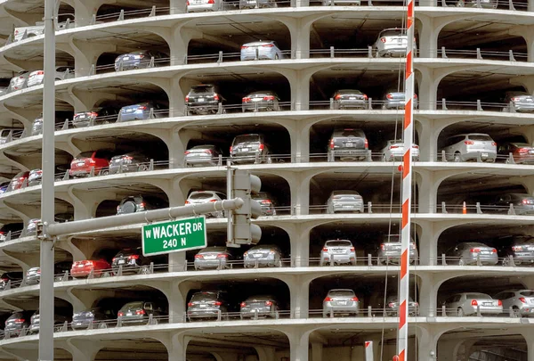 Marina City Tower Parking Deck in Chicago — Stock Photo, Image