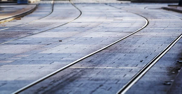 Tram railways in San Francisco — Stock Photo, Image