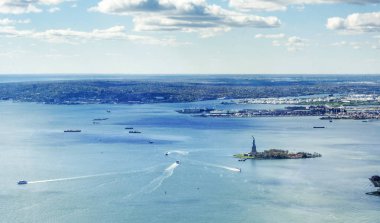New York üst Körfezi panoramik görünüm