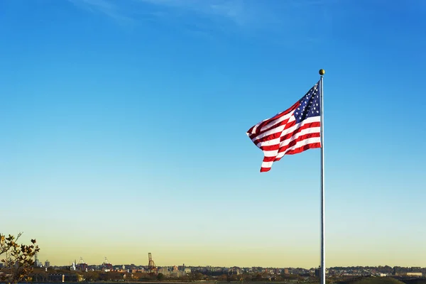 Estados Unidos de América bandera nacional ondeando —  Fotos de Stock