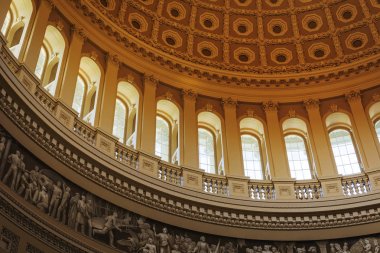 interior of the Washington capitol hill dome Rotunda clipart