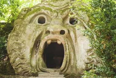 Bomarzo, İtalya canavarlara Park içinde bina ogre ağız