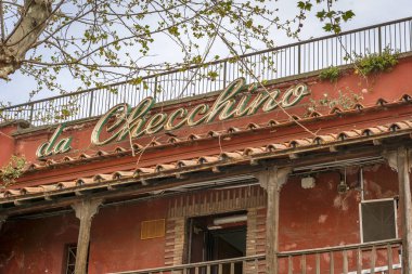 Tarihi Roma mutfağı restoran Checchino iz